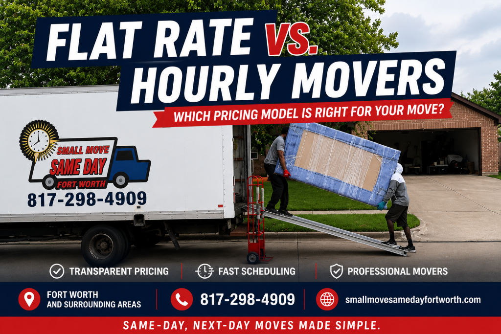 Flat Rate vs. Hourly Movers in Fort Worth: Which Pricing Model Is Right for Your Move?